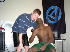 Black BFs stroking cock at the same time before fucking