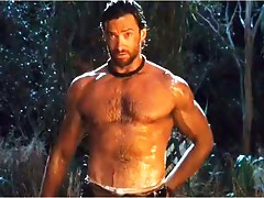 Paparazzi shots of Hugh Jackman showing his sexy torso