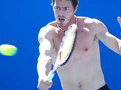 A fit and sexy Marat Saffin showing his ripped body on the court