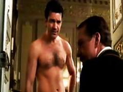 Hot Latino Antonio Banderas shirtless and showing his hot bod