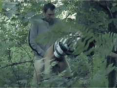Garry Summers engaged in bareback fucking outdoor