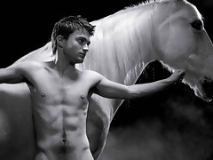 Grown up Harry Potter star Daniel Radcliffe hot and shirtless