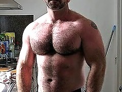 Mature gay sit back and video record himself jacking his cock
